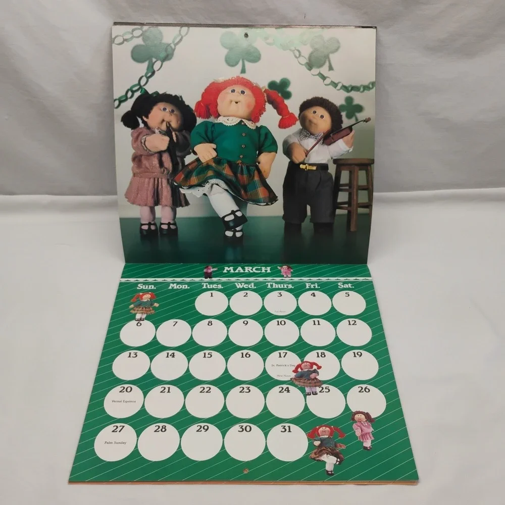 Vintage 1988 Cabbage Patch Kids Unused‎ Calendar Movie Prop Collector